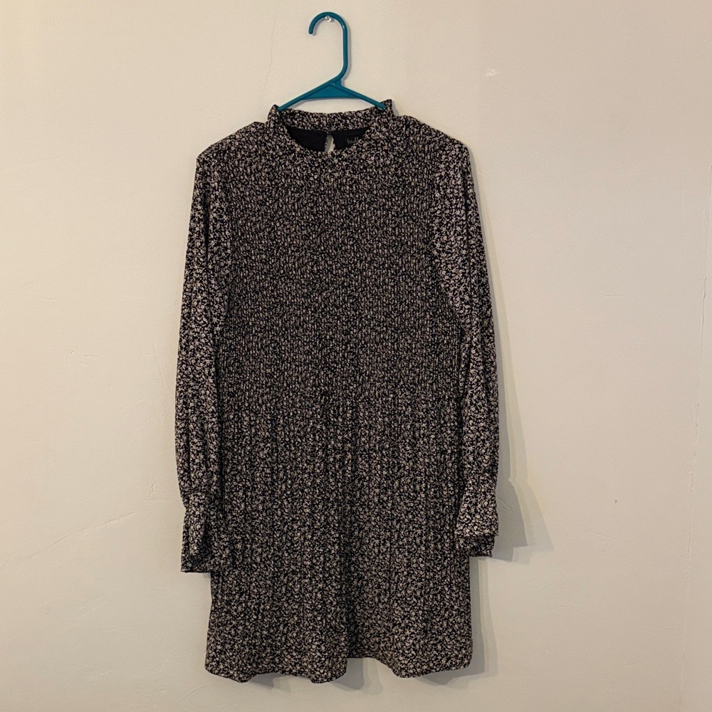 Wishlist Black Mock Neck Bishop Sleeve Sundress